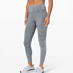 Lululemon Fast and Free High Rise Ice Dye. Size 2